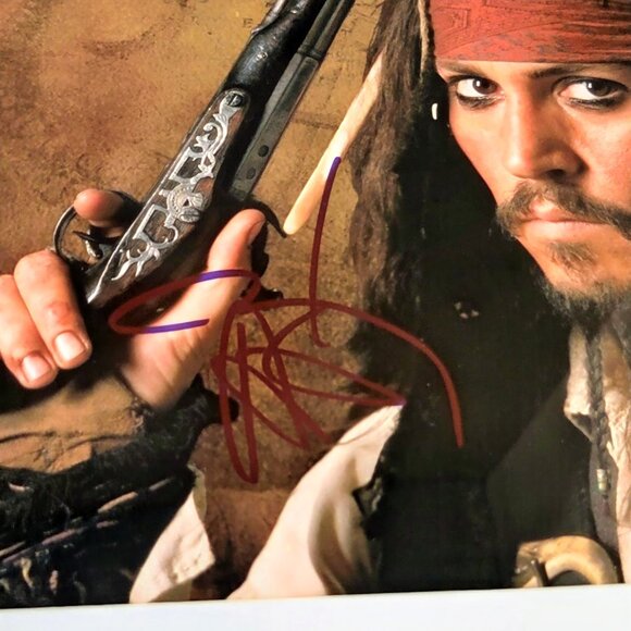 Johnny Depp Signed Autograph Pirates of the Carribean 11X14 Framed & Matted COA - Picture 2 of 5